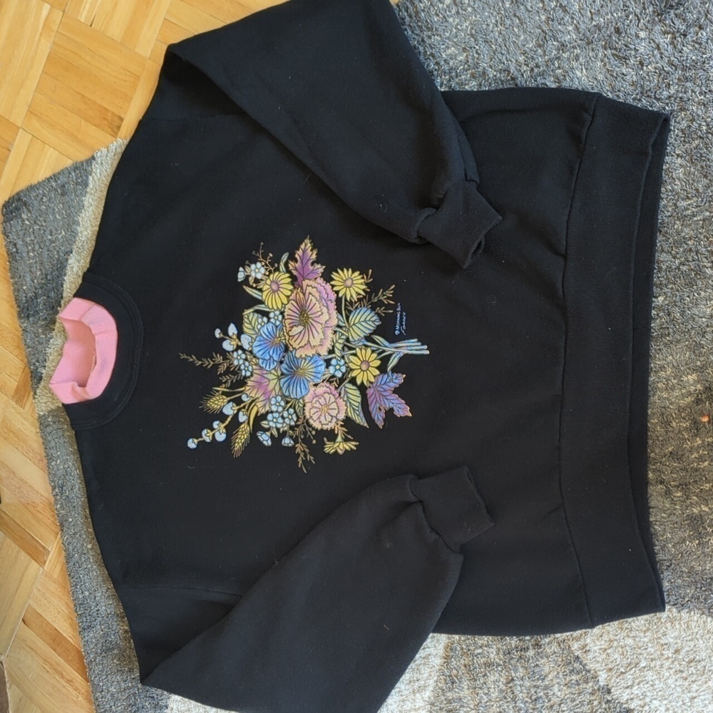 Nature's Garden By Morning Sun Forrer Vintage Floral Sweater Large - Picture 9 of 9